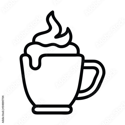 A cup of coffee with a picture of a cup of coffee vector stock