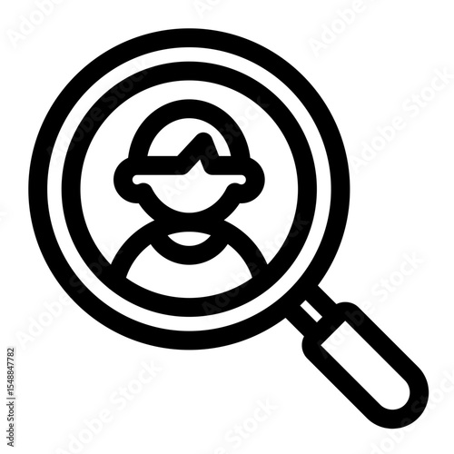 Job Search Magnifying Glass Icon