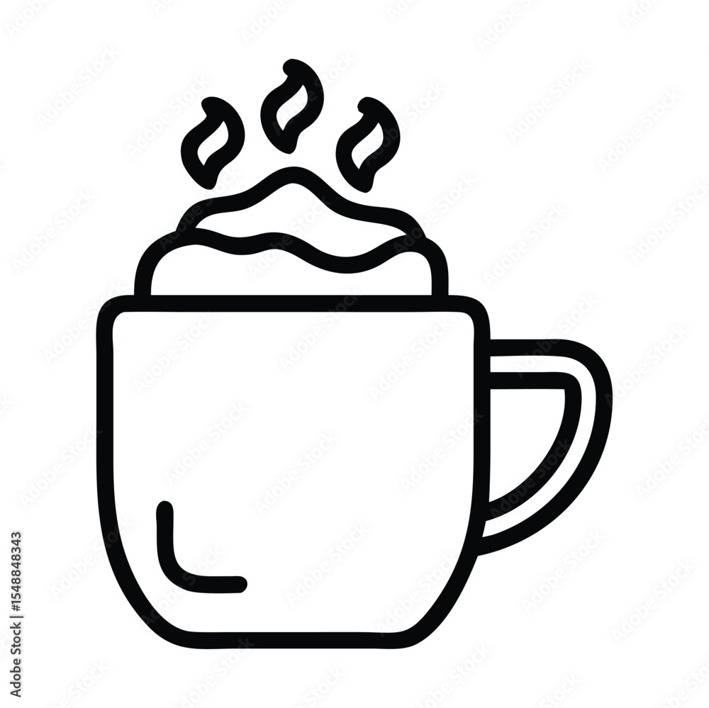 A cup of coffee with a picture of a cup of coffee vector stock
