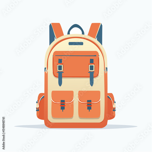 Modern and clean travel backpack design, perfect for hiking, adventure, or lifestyle-themed materials.