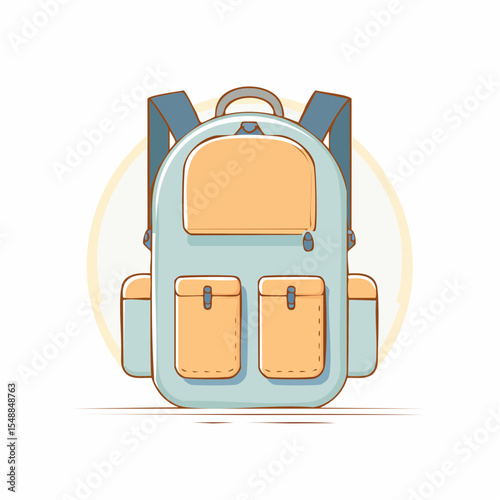 Modern and clean travel backpack design, perfect for hiking, adventure, or lifestyle-themed materials.