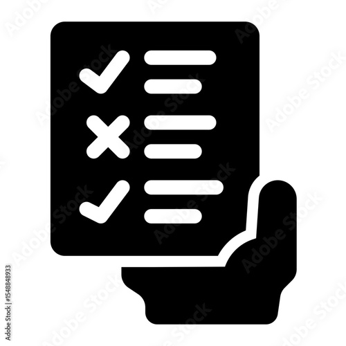 Hand Holding a Checklist Document