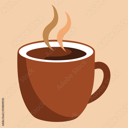 A cup of coffee with a picture of a cup of coffee vector stock