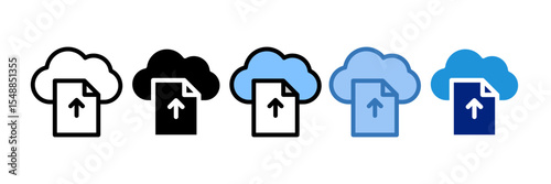 Upload Cloud Icon Element For Design