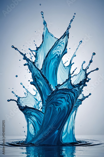 Blue Water Splash Artistic Capture
