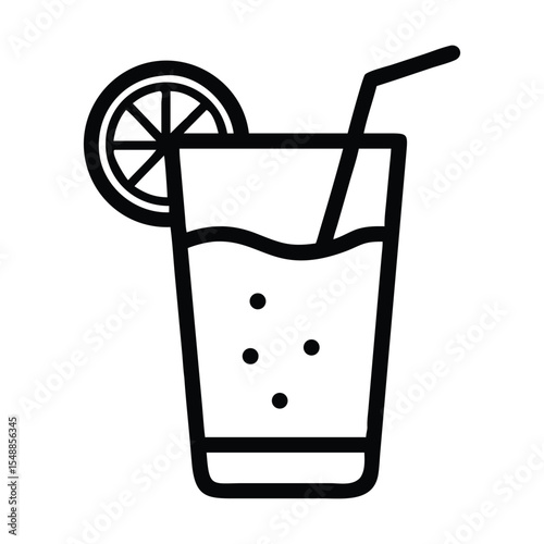 Lemonade icon Flat fill set collection | Premium Vector