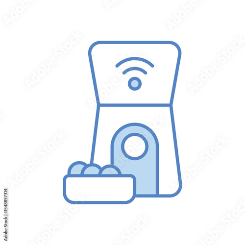 Smart Pet Feeder Icon vector stock illustration