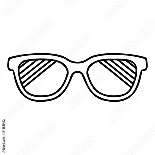  Stylish Sunglasses Line Art Vector Doodle