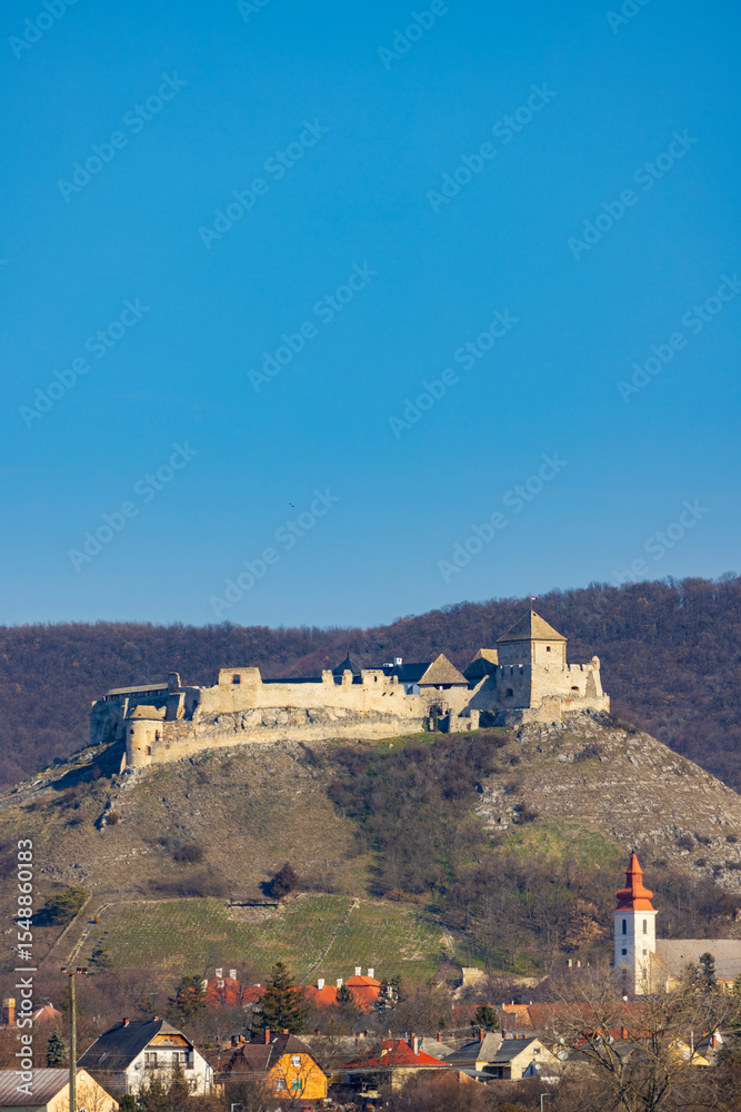 Fototapeta premium Sumeg Castle dominating the landscape in Sumeg, Hungary