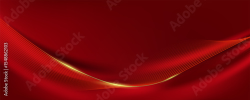Abstract background design modern red and gold geometric elements vector eps10