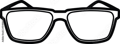glasses on white background