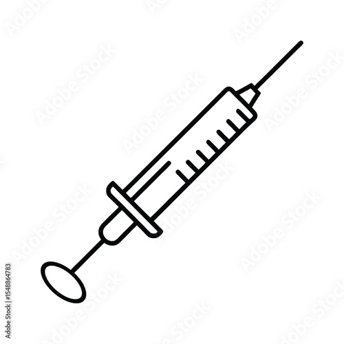 Syringe Outline Vector Doodle