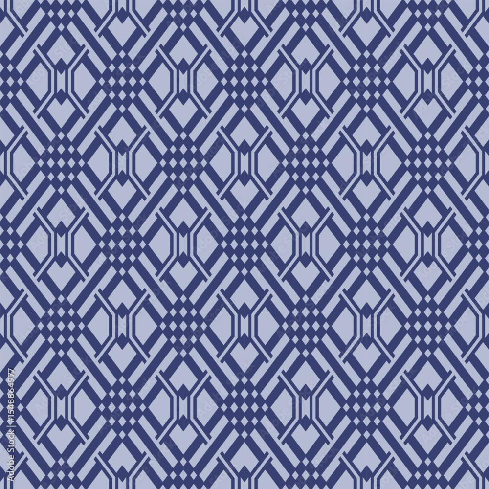 Fototapeta premium Japanese Diamond Octagon Checkered Vector Seamless Pattern