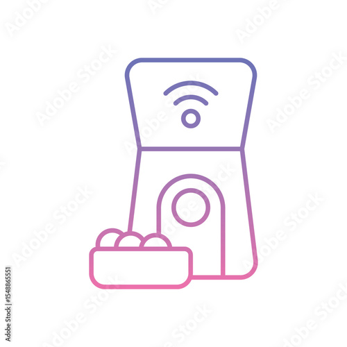 Smart Pet Feeder Icon vector stock illustration
