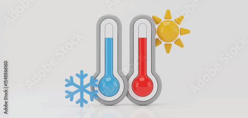 Comparing Cold and Hot Temperatures with Thermometer