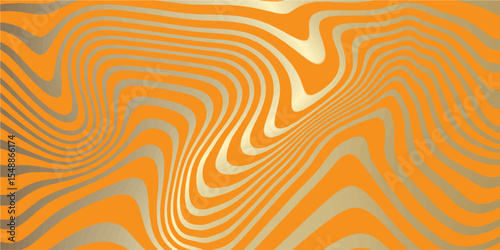 Abstract linear distorted pattern. Retro hippie colorful background with wavy psychedelic texture, optical illusion effect abstract background
