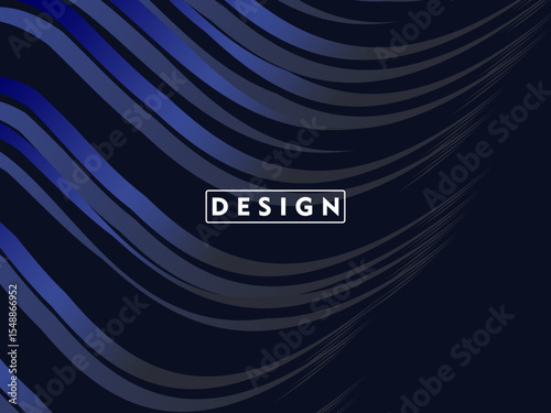 Dynamic dark blue abstract background with gradient diagonal wave pattern, creating a modern and futuristic aesthetic ideal for graphic design, technology or digital concepts.