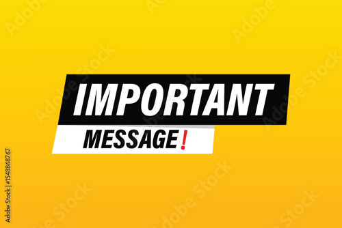 vector Important message  Speech bubble design
