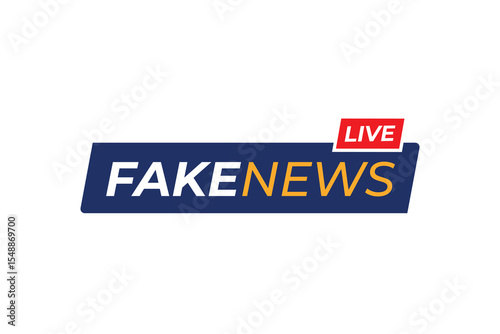 vector Fake news live streaming design
