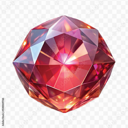 realistic 3d vibrant gemstone in different style isolated on transparent background 