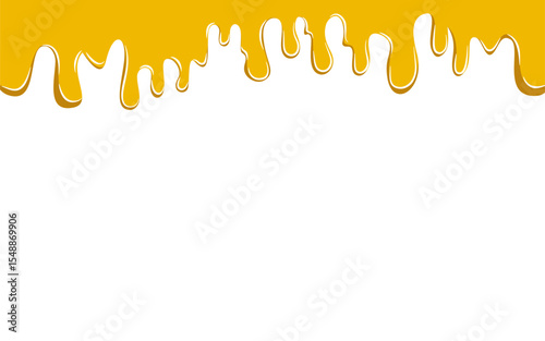 Yellow color dripping element vector