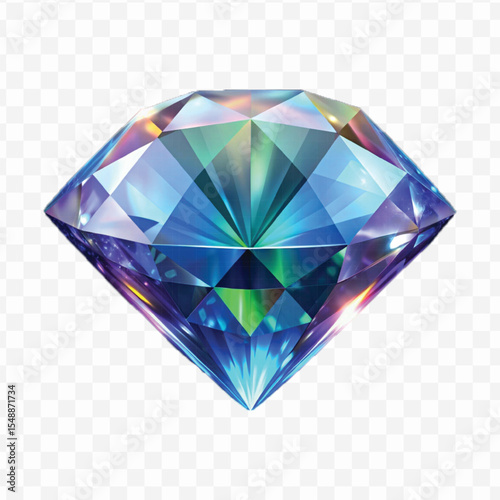 realistic 3d vibrant gemstone in different style isolated on transparent background 
