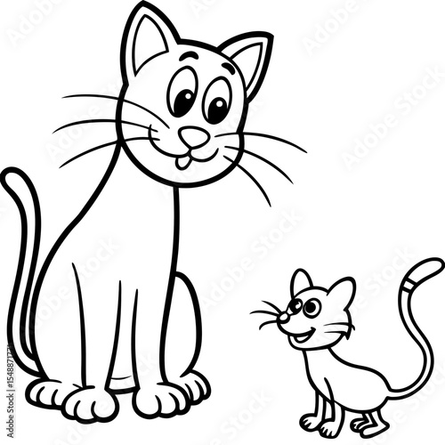 vector illustration of a cat
