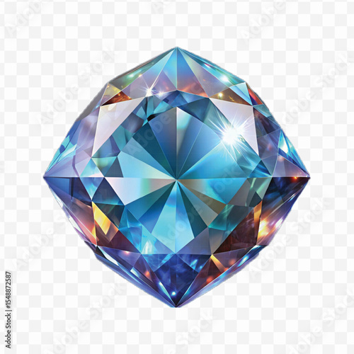 realistic 3d vibrant gemstone in different style isolated on transparent background 
