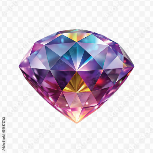 realistic 3d vibrant gemstone in different style isolated on transparent background 