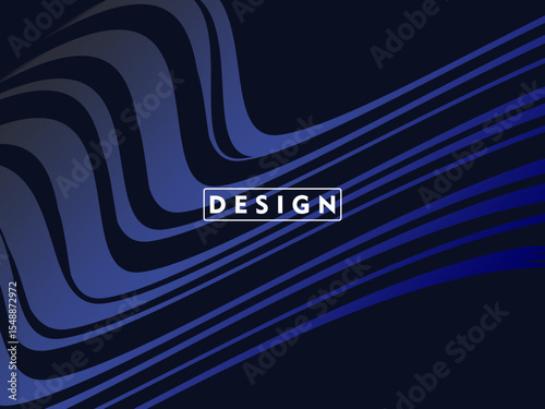 Dynamic dark blue abstract background with gradient diagonal wave pattern, creating a modern and futuristic aesthetic ideal for graphic design, technology or digital concepts.