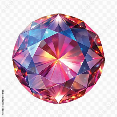 realistic 3d vibrant gemstone in different style isolated on transparent background 