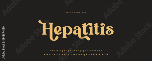 Elegant alphabet letters font logo classic minimal fashion designs. Typography modern sans fonts and number for logo brand. vector illustration