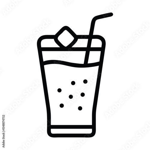 Spice coffee cup icon outline vector cafe glass milk cream |