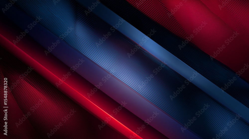 Obraz premium Blue red abstract presentation background with stripes lines
