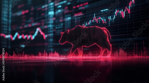 Conceptual illustration of U.S. tariffs impacting the stock market with simplicity