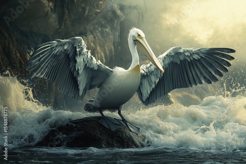Majestic Arrival of the Great White Pelican: Wildlife at Water's Edge