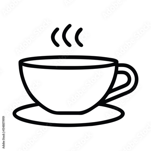 Coffee black and white vector illustration Premium 
