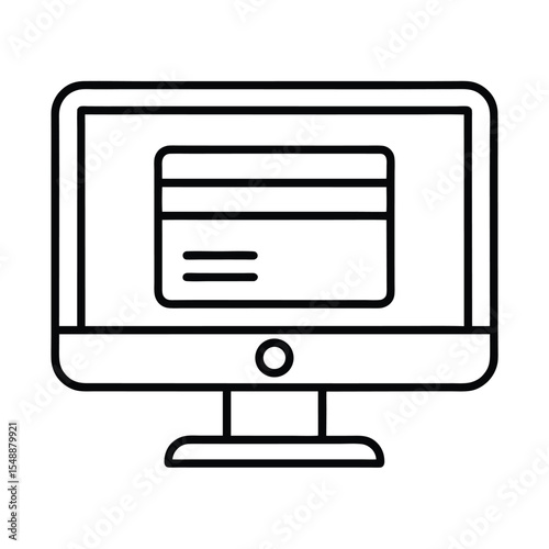 Digital credit card payment process illustrated on a computer screen for online transactions and purchases