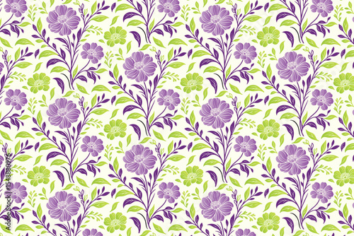 detailed flower sketch pattern with minimal leaf structure and one line repetition for home textile and packaging materials

