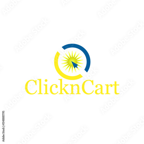 ClicknCart – A modern and user-friendly logo design tailored for eCommerce, delivery, and online shopping platforms.