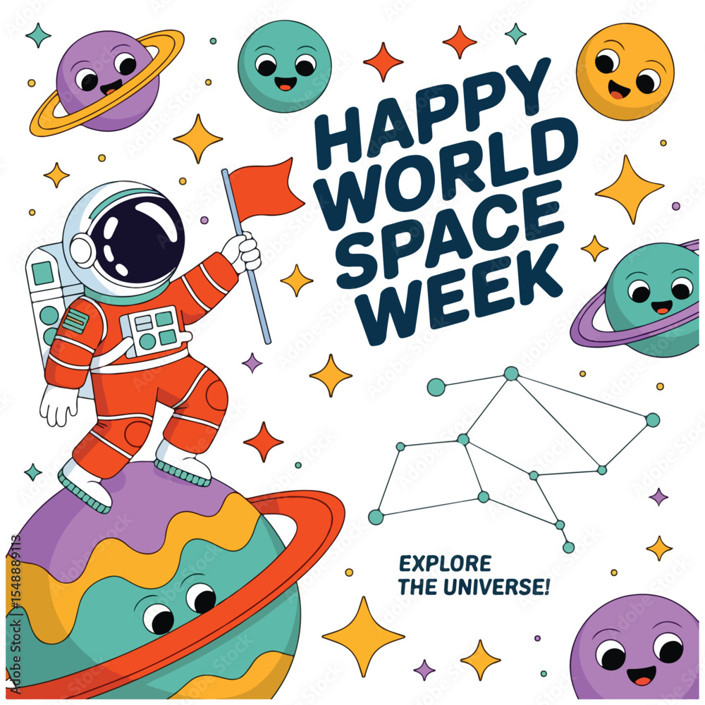 Fototapeta premium World Space Week, 4-10 October 11.eps