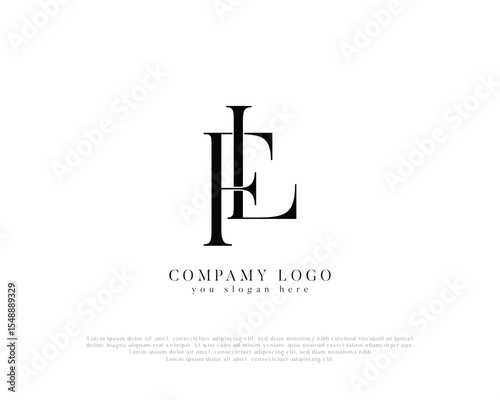 FL Initial Monogram Logo Elegant and Minimalist