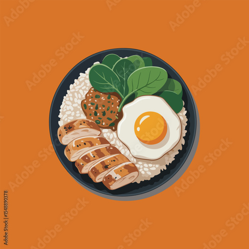 fried eggs with fried egg