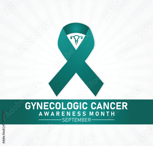 Gynecologic Cancer Awareness Month. September. Holiday concept. Template for background, banner, card, poster with text inscription. Vector illustration