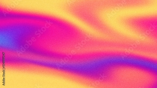 Vibrant Iridescent Wave Pattern in Neon Pink, Purple, Yellow, 80s, Y2K Aesthetic