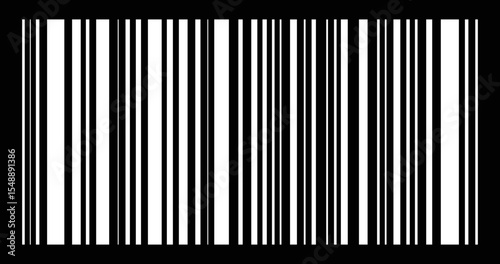 Barcode scanner code icon in flat Digital scanning code. isolated on transparent background