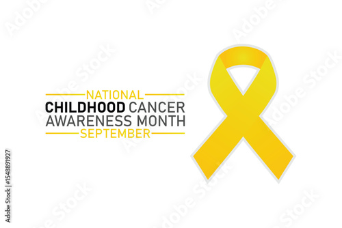 National Childhood Cancer Awareness Month. September. Vector illustration. Design for banner, poster or print.