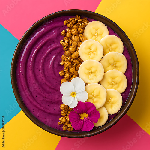 Fresh yellow tulips and a bowl of Thai food ingredients create a healthy and delicious meal