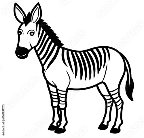 Hybrid Animal Zonkey Line Sketch