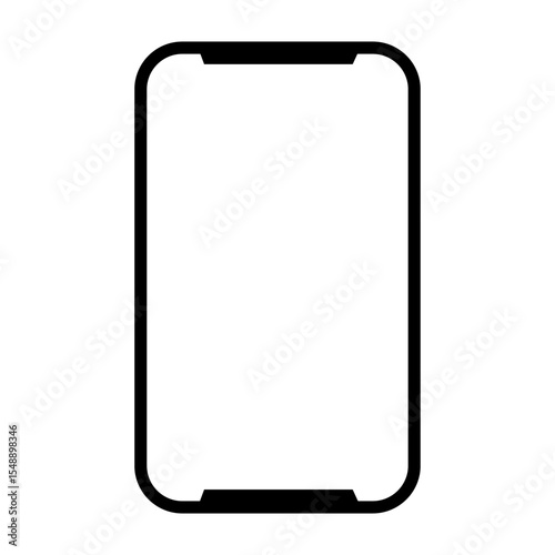 Minimal Smartphone Device Frame Icon Illustration